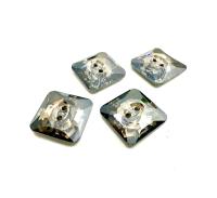 Crystal Satin (3017) Swarovski Crystal Square Faceted Buttons for Sewing Projects - 12mm Vintage Crystal Button Beads and Jewelry Supplies