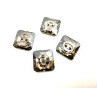 Crystal Satin (3017) Swarovski Crystal Square Faceted Buttons for Sewing Projects - 12mm Vintage Crystal Button Beads and Jewelry Supplies