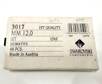 Jet Hematite (3017) Swarovski Crystal Square Faceted Buttons for Sewing Projects - 12mm Vintage Crystal Button Beads and Jewelry Supplies