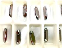 Vintage Swarovski 4161 Long Classical Oval 21x7mm Light Amethyst Satin unfoiled (2 Pieces) gemstones, jewlery making, color zirconium