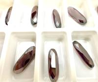 Vintage Swarovski 4161 Long Classical Oval 21x7mm Light Amethyst Satin unfoiled (2 Pieces) gemstones, jewlery making, color zirconium