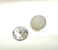 SWAROVSKI 16mm Crystal Foiled 2020 Round Rauten Rose Cut Special Rhinestone Flat Back Fully Faceted Pointed Top Vintage findings