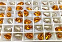 Vintage Swarovski 13x8.5 mm Topaz Pear Shape 4320 Premier Crystal Rhinestones gemstones jewlery