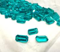 Vintage Swarovski 10x5 mm Blue Zircon Unfoiled Octagon Shape crystal clay article 4600 Premier Crystal Rhinestones gemstones