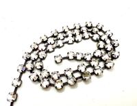 16ss Swarovski 2088 Chain in Flat Back CRYSTAL 4mm Vintage Black Settings Bridal Supplies Jewelry Making