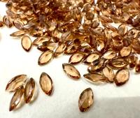 4231 Swarovski Crystal Light Smoked Topaz Unfoiled 6x3mm Navette Rhinestones Jewery making stones gemstones fancy stones