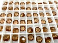 8 MM Vintage Swarovski Cushion Cut in Light Smoked Topaz Unfoiled 4470 Premier Crystal  fancy stones jewelry making craft supply