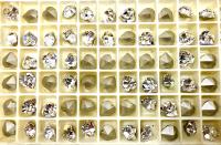 Swarovski 4800 Vintage Heart Rhinestones 8.8 x 8mm in Crystal Foiled heart fancy stones jewelry making