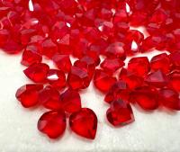 Swarovski 4800 Vintage Heart Rhinestones - 6.6x 6 mm in Light Siam unfoiled fancy stones jewelry making