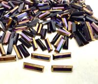 10x3 mm Swarovski 4500 Jet Dorado Baguette Fancy Stone gemstones jewlery making color zirconium