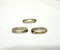 Vintage Swarovski 4161 Long Classical Oval 15x5mm Crystal Silver Shade unfoiled gemstones jewlery making color zirconium