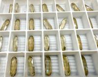 Vintage Swarovski 4161 Long Classical Oval 15x5mm Crystal Silver Shade unfoiled gemstones jewlery making color zirconium