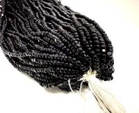 8/0 Hanks Charlotte Cut Beads Jet Black Hanks PREMIUM SEED BEADS Native Supplies ornament making