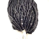 8/0 Hanks Charlotte Cut Beads Jet Black Hanks PREMIUM SEED BEADS Native Supplies ornament making