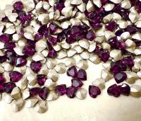Swarovski 4831 Vintage Heart Rhinestones 6.6x 6mm in Amethyst Foiled heart fancy stones jewelry making