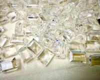 Vintage Swarovski 8x 6 mm Crystal Moonlight Unfoiled 4527 Step cut crystal clay article Premier Crystal Rhinestones gemstones