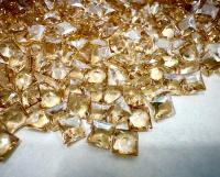 Vintage Swarovski 4 mm Crystal Golden Shadow Unfoiled Square Princess Cut Unfoiled 4447 Premier Crystal Rhinestones gemstones
