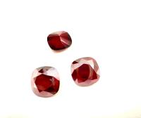 8 MM Vintage Swarovski Cushion Cut in Siam Satin Unfoiled 4470 Premier Crystal  fancy stones jewelry making craft supply