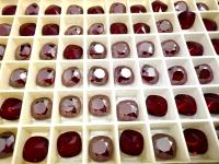 8 MM Vintage Swarovski Cushion Cut in Siam Satin Unfoiled 4470 Premier Crystal  fancy stones jewelry making craft supply