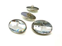 Swarovski Chessboard Rhinestone Button with metal shank 3817 Swarovski Crystal vintage articles