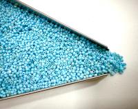 11/0 Charlotte Cut Beads Patina Opaque Powder Turquoise Blue Aurore Boreale NATIVE SUPPLY