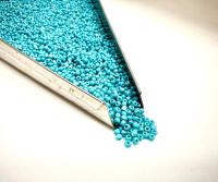 11/0 Charlotte Cut Beads Patina Opaque Premium Turquoise Blue Aurore Boreale