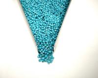 11/0 Charlotte Cut Beads Patina Opaque Premium Turquoise Blue Aurore Boreale