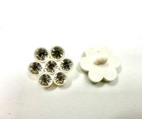 17 mm Swarovski Art 1763 Flower white Button With Plastic Shank High Quality