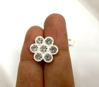 17 mm Swarovski Art 1763 Flower white Button With Plastic Shank High Quality