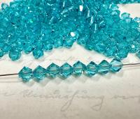 5mm Light Turquoise Swarovski 5328 Bicones crystal beads jewelry making beads