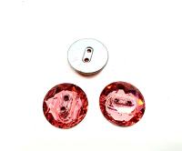 Padparadscha Swarovski Crystal Round Faceted Buttons for Sewing Projects - 14mm 3014 Vintage Crystal Button Beads and Jewelry Supplies