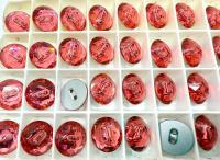 Padparadscha Swarovski Crystal Round Faceted Buttons for Sewing Projects - 14mm 3014 Vintage Crystal Button Beads and Jewelry Supplies