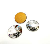 Swarovski Crystal 2006 Rivoli Rhinestone Flat Back Non Hotfix 14mm Crystal Vintage findings jewellery parts