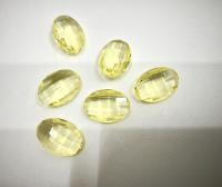 Swarovski 4114 Chessboard Oval 14x10mm Pack of 6 Jonquil (unfoiled) gemstones