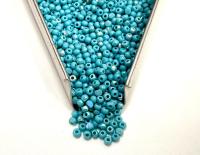 11/0 Charlotte Cut Beads Patina Opaque Premium Turquoise Blue Aurore Boreale