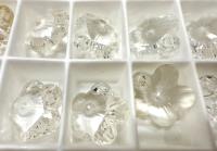 Swarovski Element 6744 14mm Flower Pendant Crystal Pendant Beads Crystal drops vintage findings jewelry making, wedding decorations
