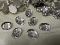 Swarovski 14x10 mm Vintage 2190 Crystal foiled Flat Back Oval Cabochon Cabs