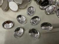 Swarovski 14x10 mm Vintage 2190 Crystal foiled Flat Back Oval Cabochon Cabs