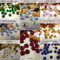Swarovski 5mm Round Cabochon Cabs foiled Fuchsia Article # 2090/4 Vintage Flat Back JEWELRY COMPONENTS