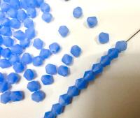 Sapphire Opal Genuine Czech Bicone 4mm rare findings embroidery materials vintage beads