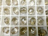 Swarovski 10 X7MM Crystal Silver Shade Clear Disco Ball Drop 6002 Pendant JEWELRY FINDINGS