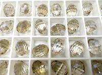 Swarovski 10 X7MM Crystal Silver Shade Clear Disco Ball Drop 6002 Pendant JEWELRY FINDINGS
