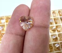 10.3 x10MM Swarovski Crystal Golden Shadow Heart Pendant Beads 6202 Crystal drops in vintage findings jewelry making dangles decoration