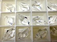 Swarovski 6015 Polygon Drop Pendants 21 MM Fancy Crystal drop in Crystal vintage findings
