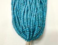 11/0 Hanks Charlotte Cut Beads Ionized Opaque Turquoise PREMIUM SEED BEADS, Native Supplies