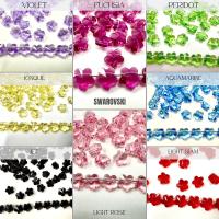 8mm Swarovski 5744 Faceted Flower Crystal Beads side drilled Premium Supply