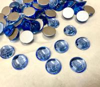 12 mm Swarovski Round Cabochon Cabs Light Sapphire foiled Article # 2090/4 Vintage Flat Back
