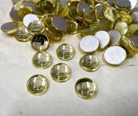 12 mm Swarovski Round Cabochon Cabs Jonquil foiled Article # 2090/4 Vintage Flat Back