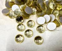 12 mm Swarovski Round Cabochon Cabs Jonquil foiled Article # 2090/4 Vintage Flat Back