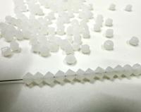 Matt White Opal Genuine Czech Bicone 4mm rare findings embroidery materials vintage beads
